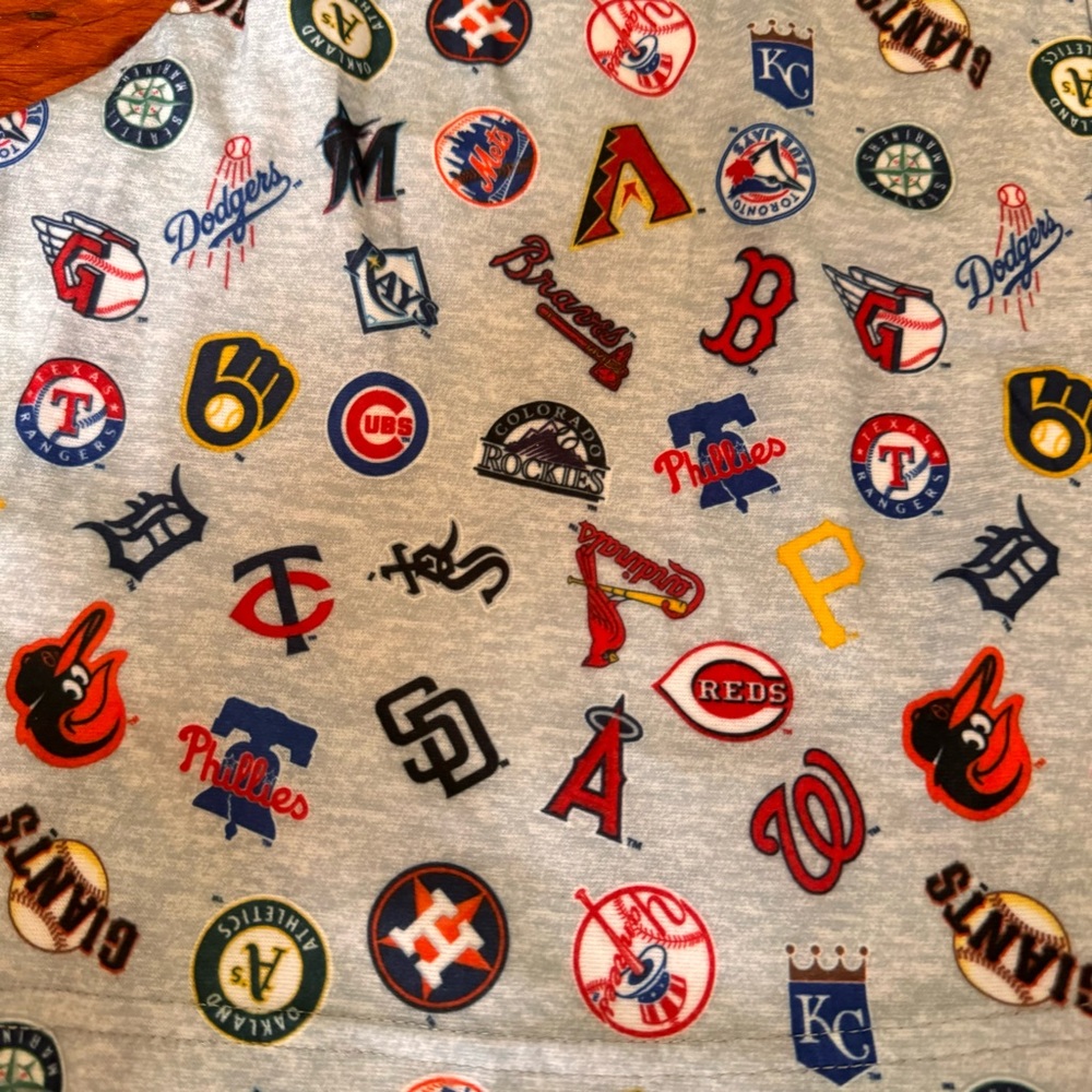 Gen 2 Genuine Merchandise MLB Baseball Logo Pajama Shorts Size Med. 10/12 NWT - Picture 2 of 8